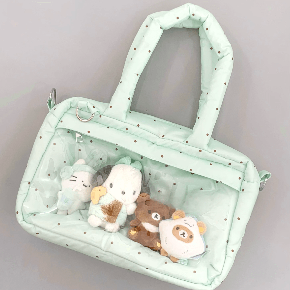 Sweet Polka Dots Cloud Kpop Fan Display Shoulder Crossbody Bag - ArtGalleryZen