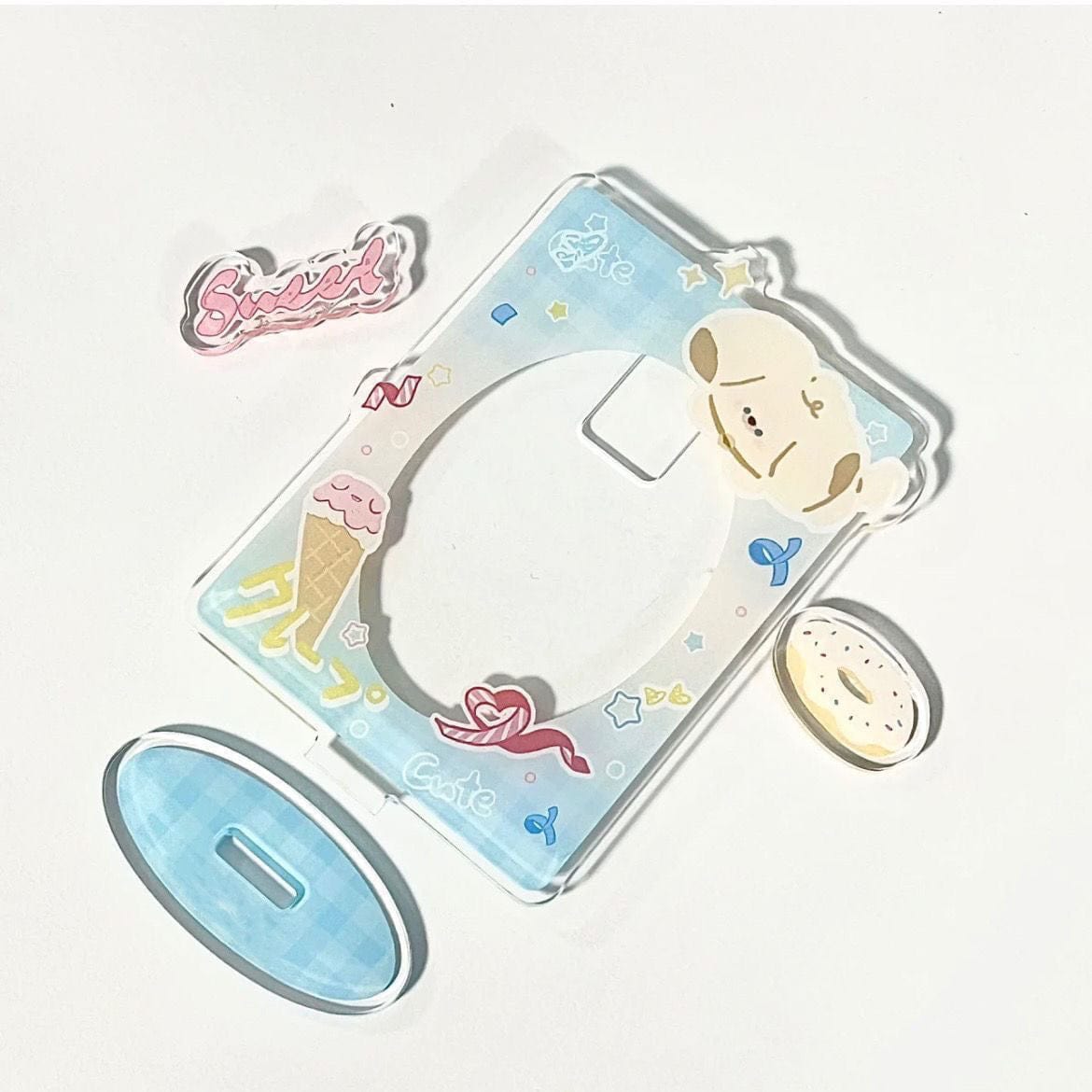 Sweet Puppy Donut Kpop Acrylic Photocard Holder - ArtGalleryZen