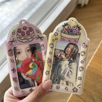 Thumbnail for Sweet Strawberry Cake Pudding Kpop Keychain Photocard Holder - ArtGalleryZen