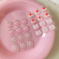 Thumbnail for Sweet Strawberry Clover Cream Narutomaki Crystal 3D DIY Decoration Stickers - ArtGalleryZen