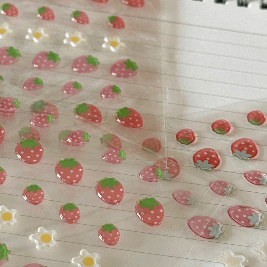 Sweet Strawberry Crystal 3D DIY Decoration Stickers - ArtGalleryZen