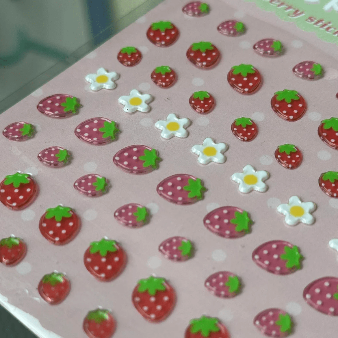 Sweet Strawberry Crystal 3D DIY Decoration Stickers - ArtGalleryZen