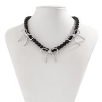 Thumbnail for Temperament Tiny Bowknot Pearl Chain Choker Necklace - ArtGalleryZen