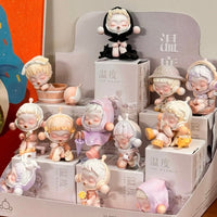 Thumbnail for Collection of Pop Mart Skullpanda small figurines on display with a neutral background