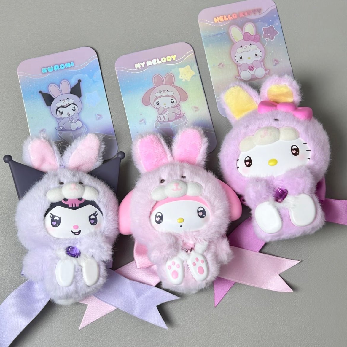 TOPTOY Sanrio Diamond Bunny Baby Series Plush Keychain Doll Blind Box - ArtGalleryZen