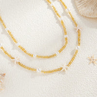 Thumbnail for Trendy 2pcs Pearl Starfish Seed Beaded Waist Chain Set - ArtGalleryZen