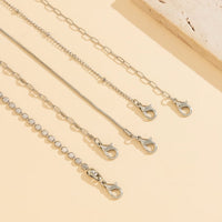 Thumbnail for Trendy 5pcs Gold Silver Plated Cable Chain Bracelet Set - ArtGalleryZen