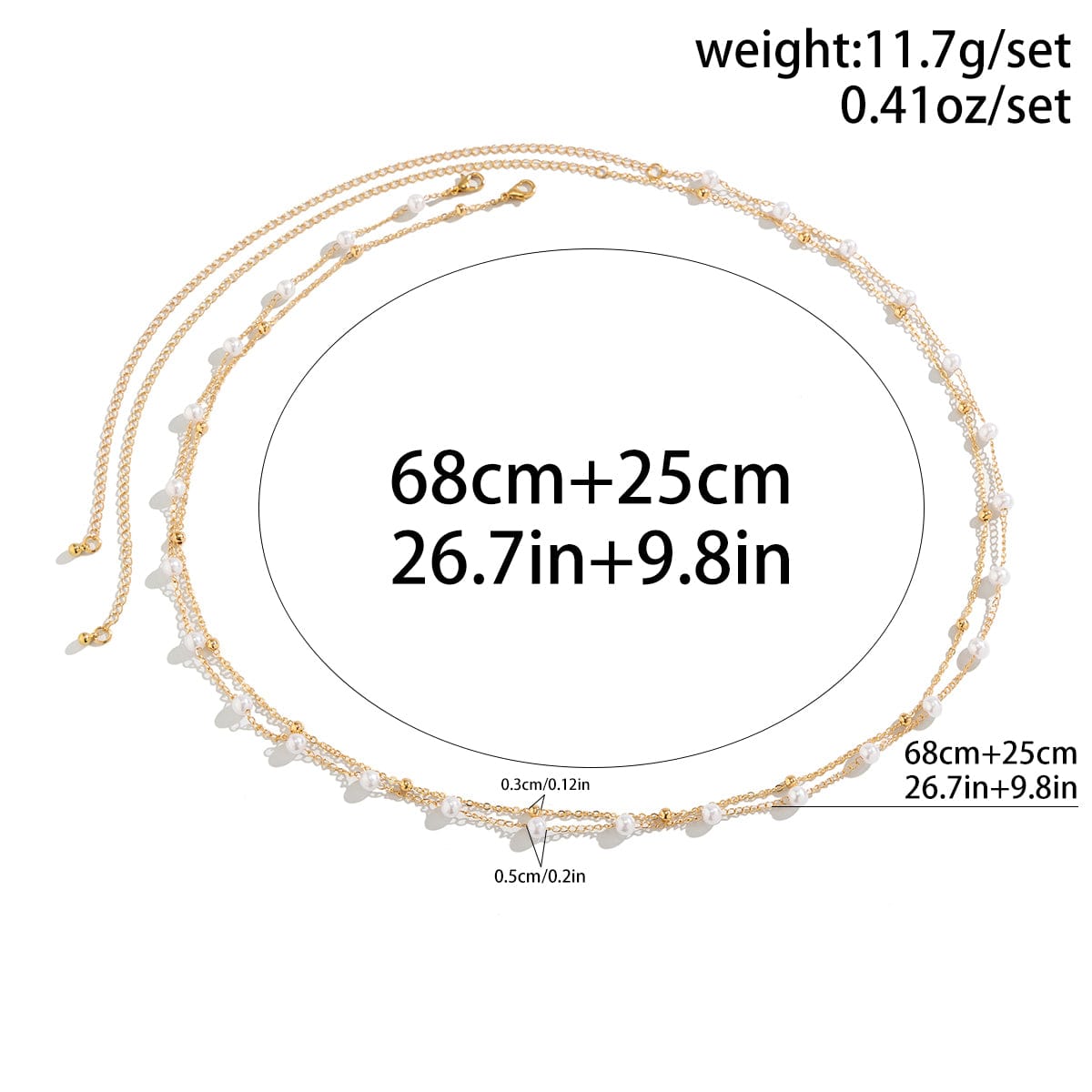 Trendy Boho Layered Pearl Saturn Belly Chain Set - ArtGalleryZen