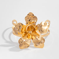 Thumbnail for Trendy Chunky Textured Flower Arm Cuff - ArtGalleryZen