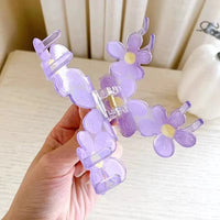 Thumbnail for Trendy Colorful Hand-drawn Painting Flower Hair Clip - ArtGalleryZen