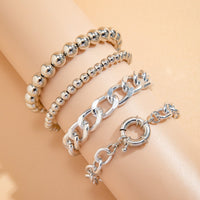 Thumbnail for Trendy Curb Link Ball Chain Stackable Bracelet Set - ArtGalleryZen