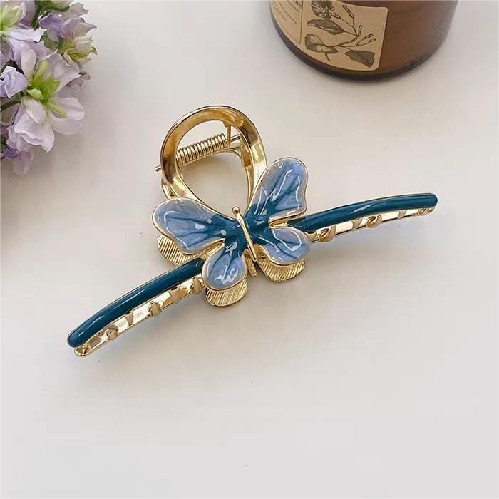 Trendy Enamel Colorful Butterfly Claw Clip Hair Clip - ArtGalleryZen