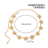 Thumbnail for Trendy Gold Plated Flower Waist Chain - ArtGalleryZen