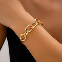 Thumbnail for Trendy Gold Silver Plated Cable Chain Bracelet - ArtGalleryZen
