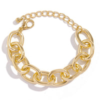 Thumbnail for Trendy Gold Silver Plated Cable Chain Bracelet - ArtGalleryZen