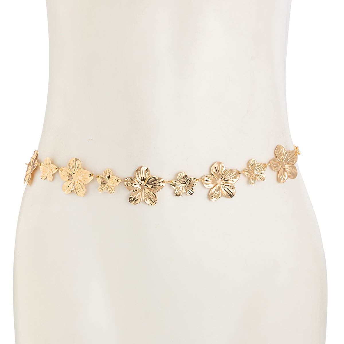 Trendy Gold Silver Plated Flower Waist Chain - ArtGalleryZen