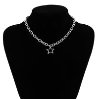 Thumbnail for Trendy Hollow Star Pendant Cable Chain Necklace - ArtGalleryZen