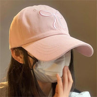 Thumbnail for Trendy Korean Embroidered Bowknot Adjustable Baseball Cap - ArtGalleryZen