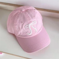 Thumbnail for Trendy Korean Embroidered Bowknot Adjustable Baseball Cap - ArtGalleryZen