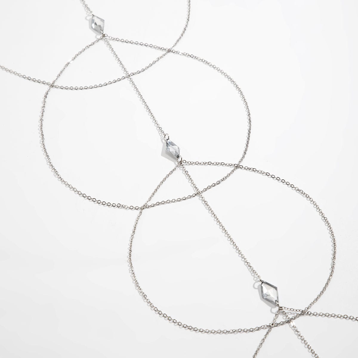 Trendy Layered Crystal Charm Elastic Lace Thigh Leg Chain - ArtGalleryZen