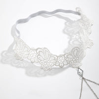 Thumbnail for Trendy Layered Crystal Charm Elastic Lace Thigh Leg Chain - ArtGalleryZen