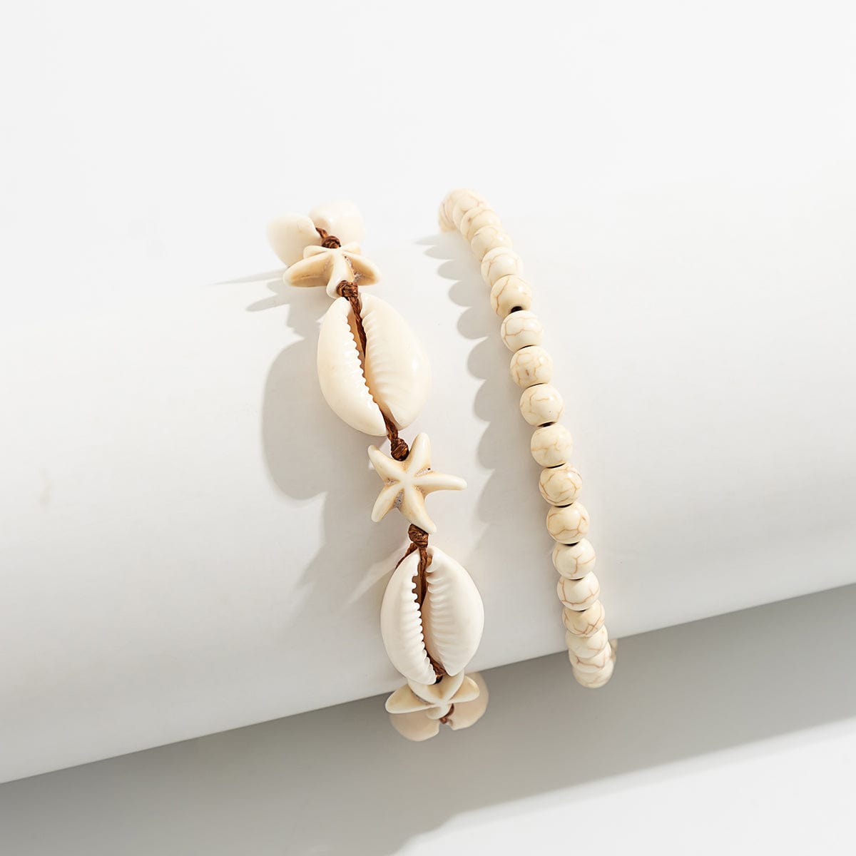 Trendy Layered Infinity Starfish Shell Ankelet Set - ArtGalleryZen