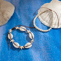 Thumbnail for Trendy Layered Infinity Starfish Shell Ankelet Set - ArtGalleryZen