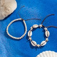Thumbnail for Trendy Layered Infinity Starfish Shell Ankelet Set - ArtGalleryZen