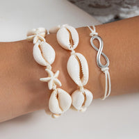 Thumbnail for Trendy Layered Infinity Starfish Shell Bracelet Set - ArtGalleryZen
