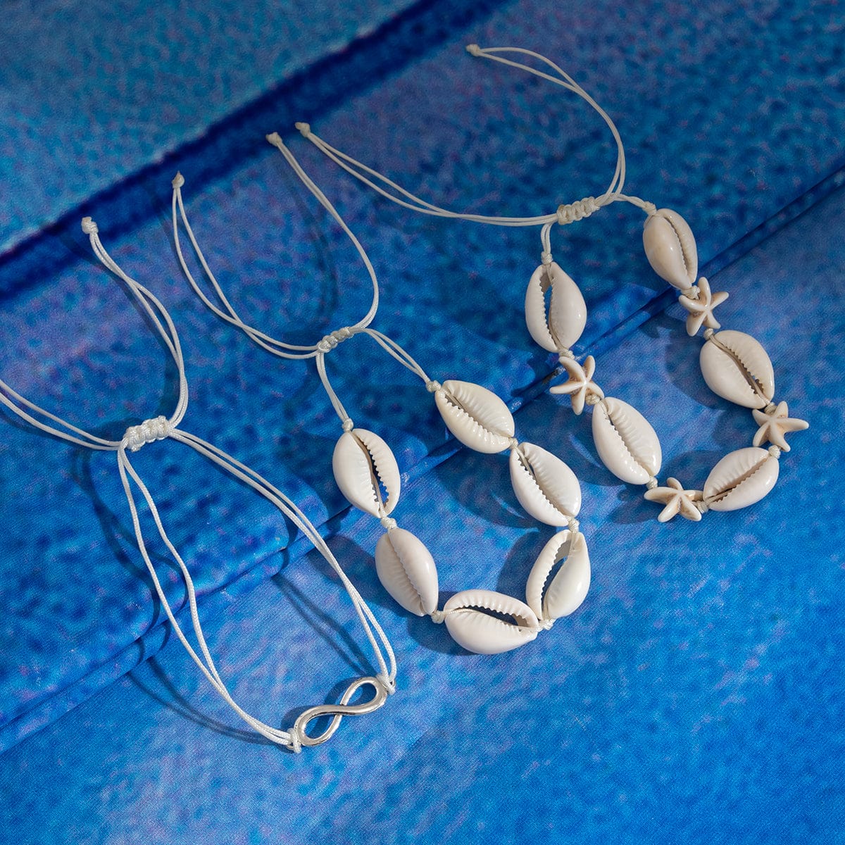 Trendy Layered Infinity Starfish Shell Bracelet Set - ArtGalleryZen