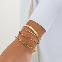 Thumbnail for Trendy Layered Knotted String Cable Chain Bangle Bracelet Set - ArtGalleryZen