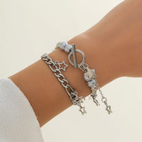 Thumbnail for Trendy Layered Toggle Clasp Star Pendant Tassel Bracelet Set - ArtGalleryZen