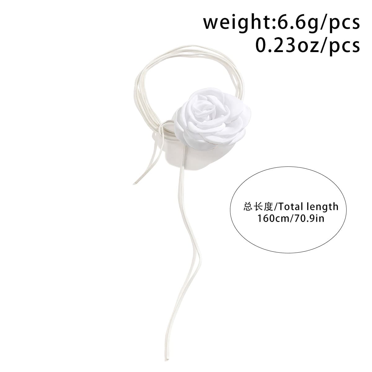 Trendy Satin Texture Flower Velvet Cord String Necklace - ArtGalleryZen
