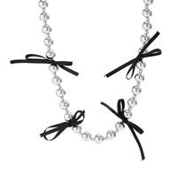 Thumbnail for Trendy Silver Tone Bowknot Ribbon Choker Necklace - ArtGalleryZen