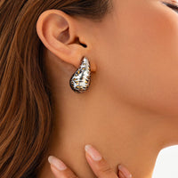 Thumbnail for Trendy Silver Tone Leopard Waterdrop Stud Earrings - ArtGalleryZen