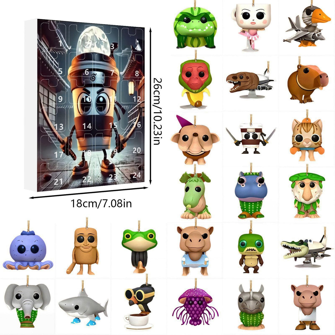 Tung Tung Tung Sahur Italian Brainrot Advent Countdown Calendar With 24pcs Keychain - ArtGalleryZen