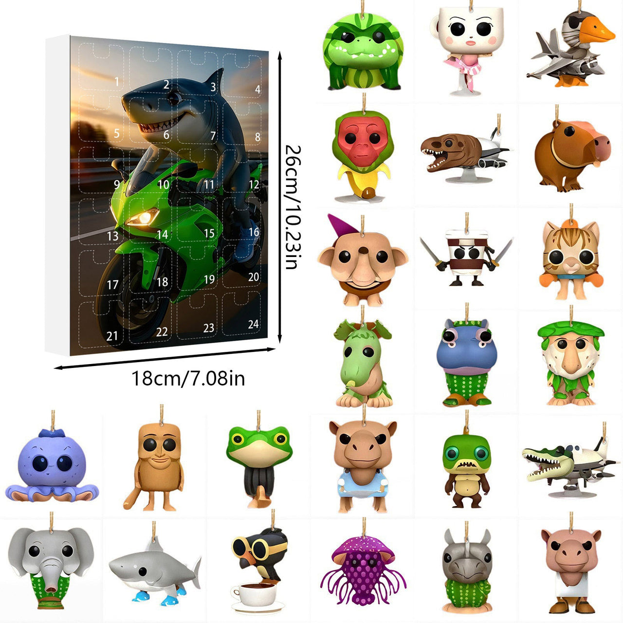 Tung Tung Tung Sahur Italian Brainrot Advent Countdown Calendar With 24pcs Keychain - ArtGalleryZen