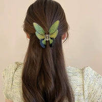 Thumbnail for Vivid Green Butterfly Acrylic Hair Claw Hair Clip - ArtGalleryZen