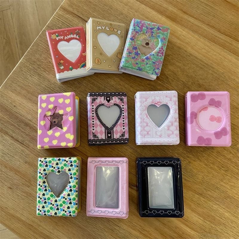 Y2K Flower Heart Bow Kpop 3 Inch Mini Photocard Album - ArtGalleryZen