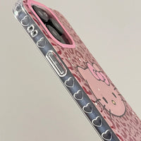 Thumbnail for Y2K Leopard Hello Kitty Rhinestone Magnetic Stand iPhone Case - ArtGalleryZen