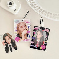 Thumbnail for Y2K Lucky Club Double Window Kpop Keychain Acrylic Photocard Holder - ArtGalleryZen