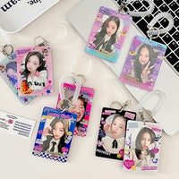 Thumbnail for Y2K Lucky Club Double Window Kpop Keychain Acrylic Photocard Holder - ArtGalleryZen