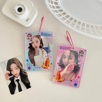 Thumbnail for Y2K Lucky Club Double Window Kpop Keychain Acrylic Photocard Holder - ArtGalleryZen