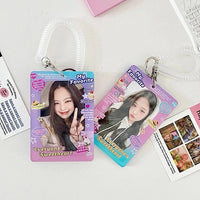 Thumbnail for Y2K Lucky Club Double Window Kpop Keychain Acrylic Photocard Holder - ArtGalleryZen