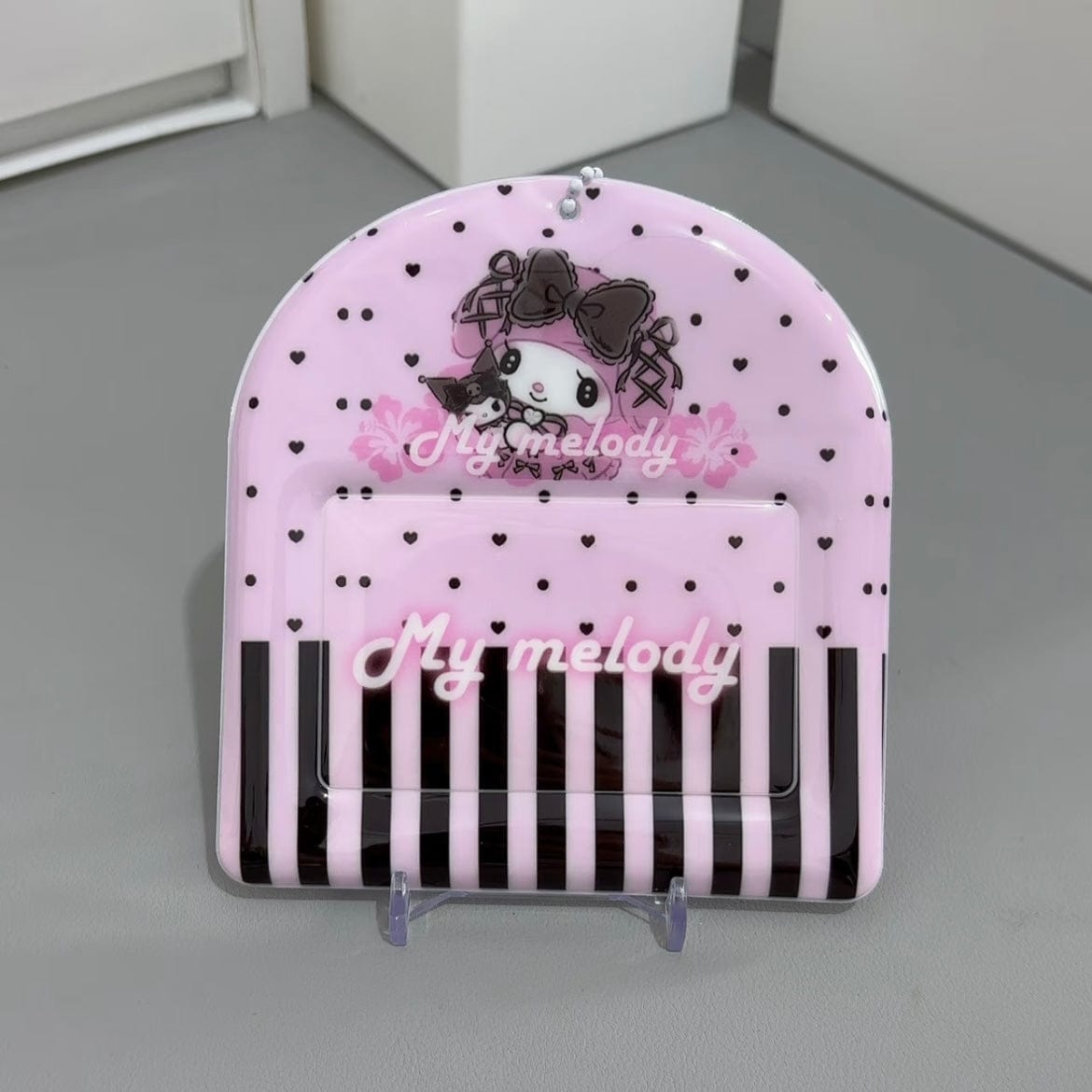 Y2K My Melody Heart Kpop Keychain Photocard Holder - ArtGalleryZen