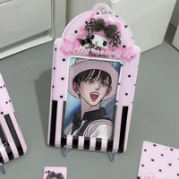 Thumbnail for Y2K My Melody Heart Kpop Keychain Photocard Holder - ArtGalleryZen