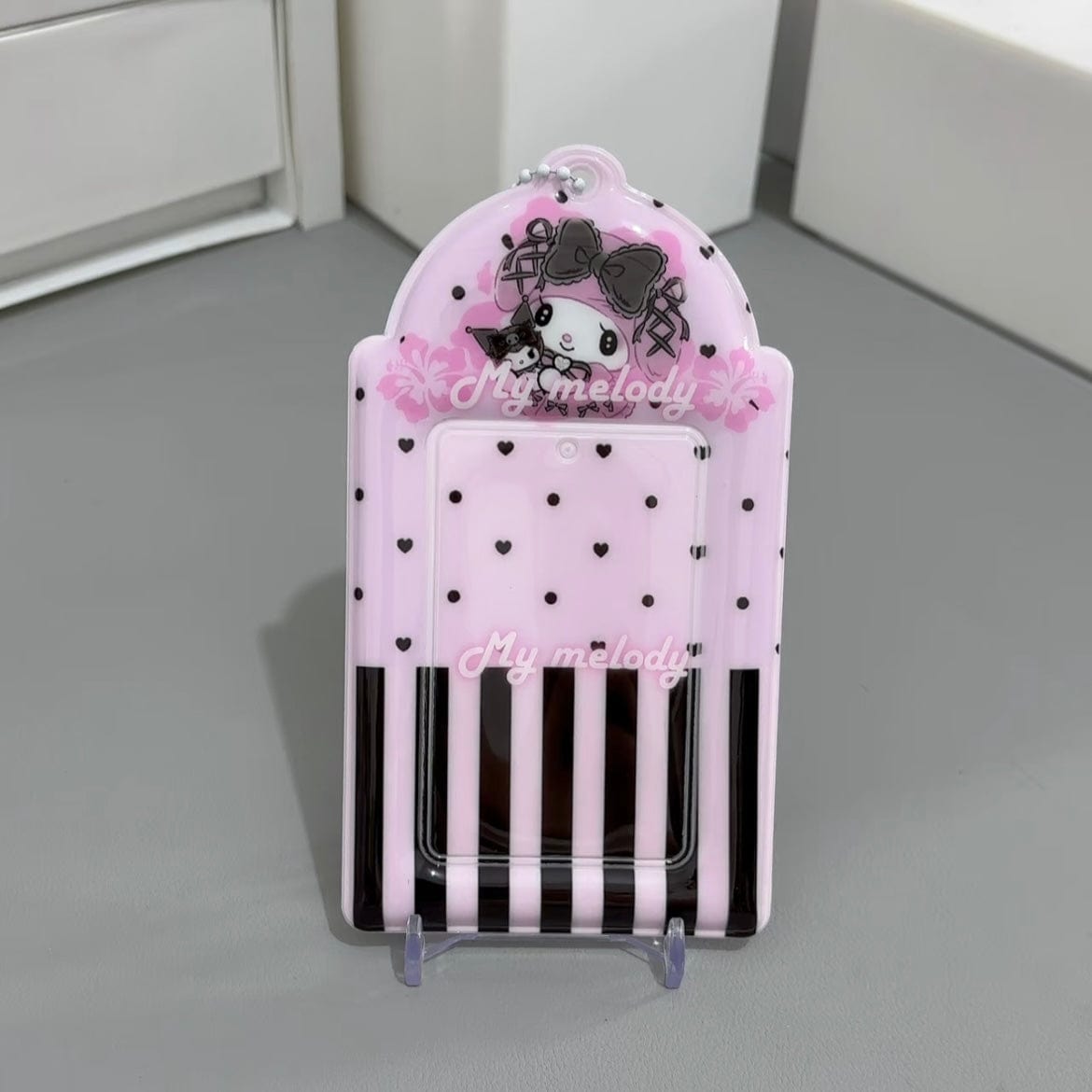 Y2K My Melody Heart Kpop Keychain Photocard Holder - ArtGalleryZen