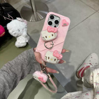 Thumbnail for Y2K Plush Sanrio Hello Kitty iPhone Case With Accessories - ArtGalleryZen