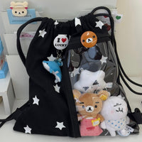 Thumbnail for Y2k Star Kpop Fan Display Drawstring Backpack - ArtGalleryZen