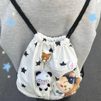 Thumbnail for Y2k Star Kpop Fan Display Drawstring Backpack - ArtGalleryZen
